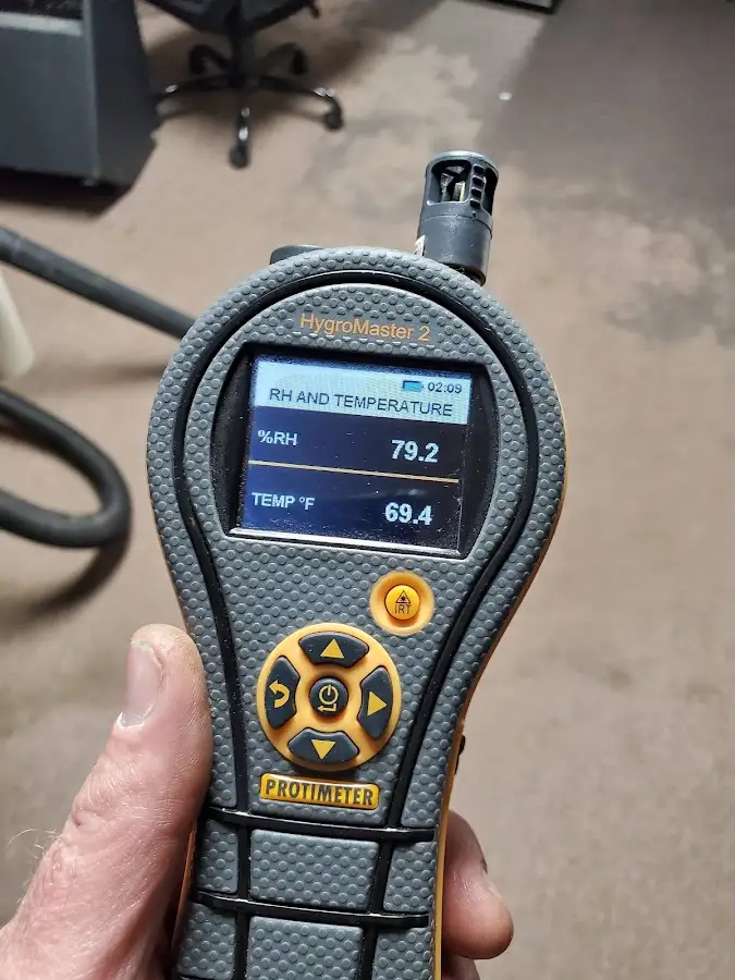 Moisture meter humidity assessment for Fire & Smoke Damage Restoration in Cheshire